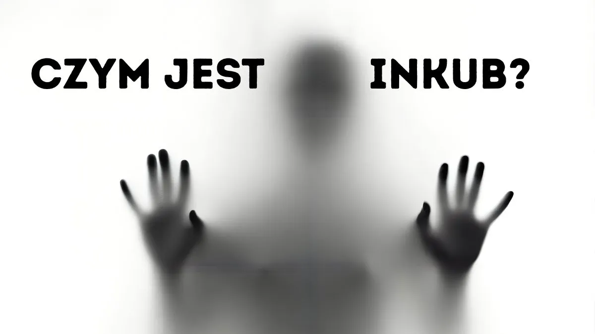 Tajemnicza, niewyraźna sylwetka za szkłem – wizualizacja obecności inkuba