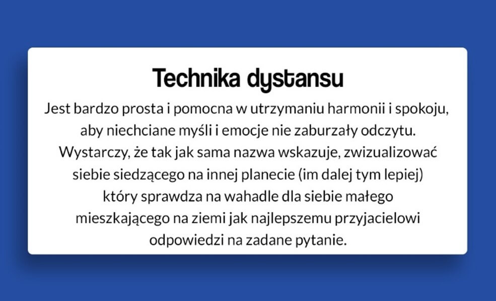 technika dystansu,wahadelkowanie